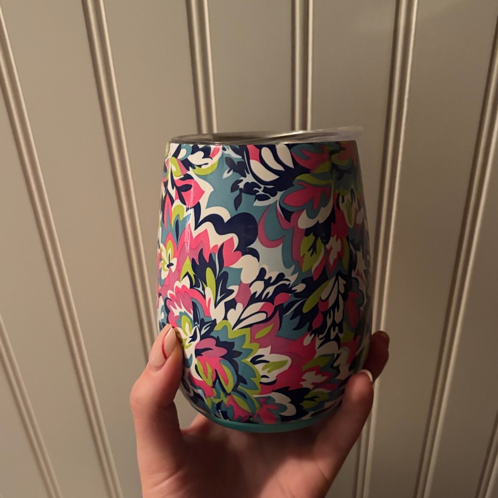 Swig Floral Insulated Stemless Wine Cup